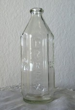 2 ALTE TRINKFLASCHEN - GLASFLASCHE - BABYBOTTLE - PYREX - HEXAGONAL - USA