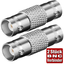 2 x Verbinder Adapter, BNC Buchse auf BNC Buchse für Audio Video Funk Koax Mikro