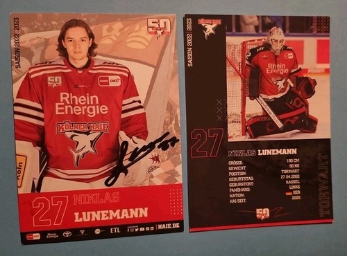Del eishockey autogrammkarte - del,