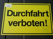 Schild 20 x 30 cm Durchfahrt