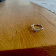 585 Weißgold Diamantring