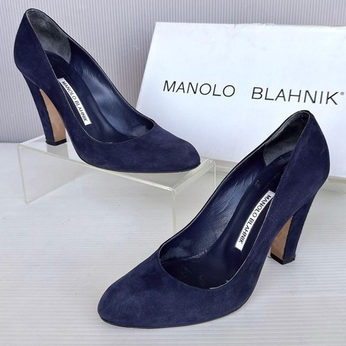 Seltene manolo blahnik navy - manolo,
