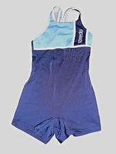 Speedo Badeanzug Gr. 128/134  Schwimmer mit Bein ENDURANCE,Blau/Weiß