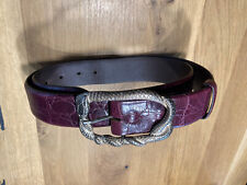 NEU Volker Maack VMP Italy Ledergürtel 90 cm Weinrot Wechselschnalle Messing