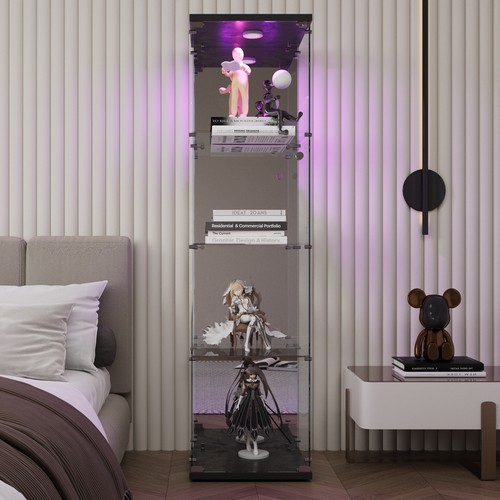 Hartglas vitrine mit led - vitrine,