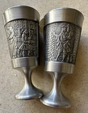 2 Zinnkelch-/Becher Baecker