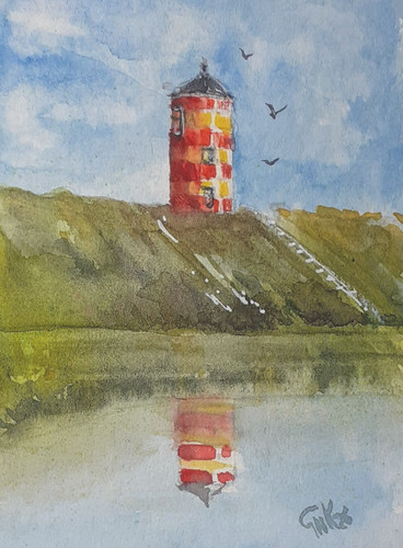 Aquarell original landschaft - original,