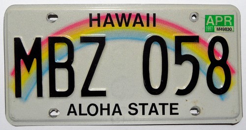 Usa nummernschild hawaii - nummernschild,