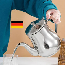 Große Teekanne aus Edelstahl