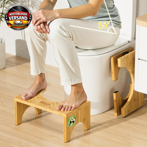 Bambus toilettenhocker - bambus,