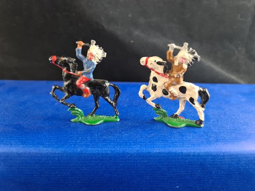 Zinnfigur indianer mit - 2x,