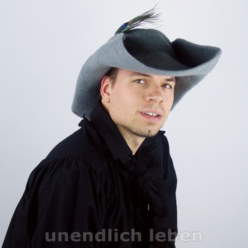 Wollfilzhut mit feder 6 - wollfilzhut,