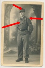 127210 Portraifoto: Sturmgeschütze Sturmartillerie, Stug-Jacke, Feldmütze M43