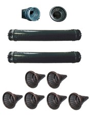 2 x 75cm Aalrohr 6 Einläufe 12cm Ø Reuse Krebsreuse Köderfisch Aalkorb Aalreuse