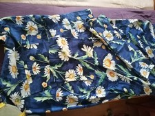 6 tlg. Bettwäsche blau Blumen weiß gelb 140 x 200 + 80 x 80 + 40 x 40