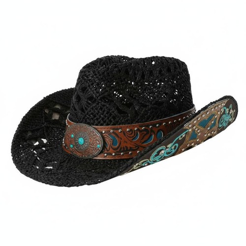 Türkis-Gürtel-Cowboyhut