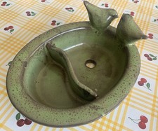Pflanzschale Vogel Vögel Sukkulenten Terracotta ca. 20x16x9 cm grün oval klein