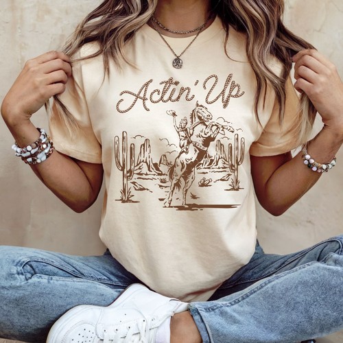 Oversize damen shirt western - oversize, t-shirt
