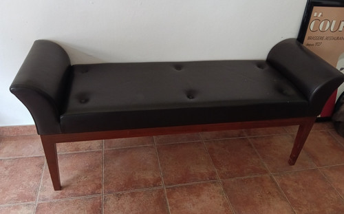 Schwarze polsterbank leder - polsterbank,