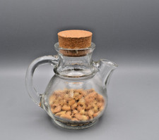 Erdnussspender Nussspender Kanne Nusskanne Glas Korkstopfen Tischfein