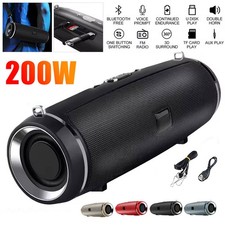 Tragbarer Bluetooth Lautsprecher Soundbox Soundstation Musikbox Radio USB 200W