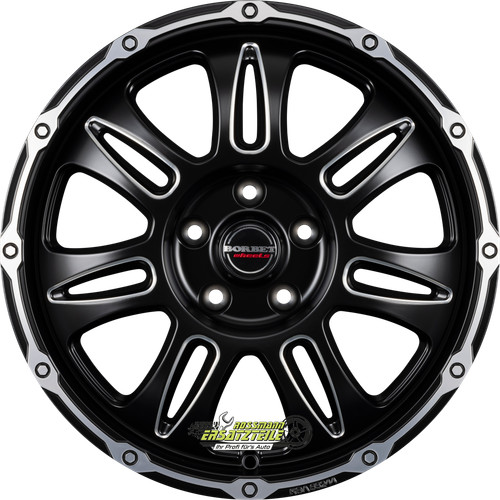 Borbet cw8 black rim window - black,