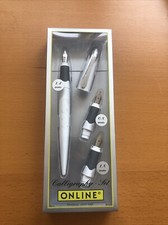 ONLINE Füllfederhalter Calligraphy Set weiß 0,8 + 1,4 + 1,8mm Guter Zustand