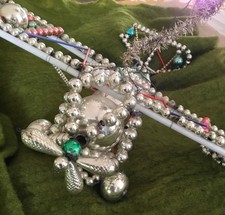 Gablonzer Christbaumschmuck riesiges Flugzeug mit Flügeln selten