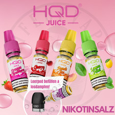 HQD Juice E-Liquid für E-Zigarette & Vape mit 18mg Nikotin I Nic Salt Liquid