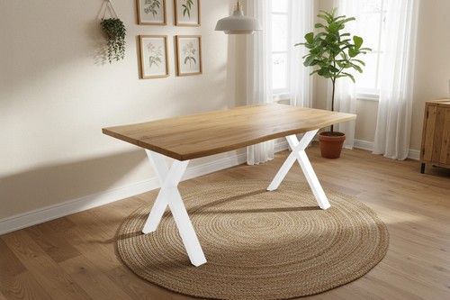 Esstisch baumkante holz optik - esstisch,