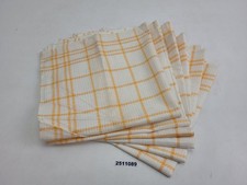 6x Geschirrtücher DDR WEHRSDORF Gelb Gestreift Damast Küche Haushalt #2511089