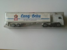 Brauerei Lang Bräu Truck Volvo F12 Globetrotter PVC Box 4 achser  1:87
