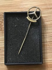 Mercedes Benz Stern Logo Anstecknadel 835 silber vergoldet mit Stempel 2 g 6 cm