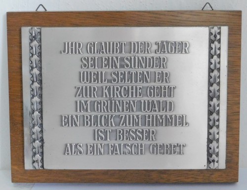 Altes spruchbild jagdspruch - spruchbild,