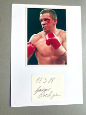 GRACIANO ROCCHIGIANI (†2018) Boxen In-person signed Briefkarte 20x30 Autogramm
