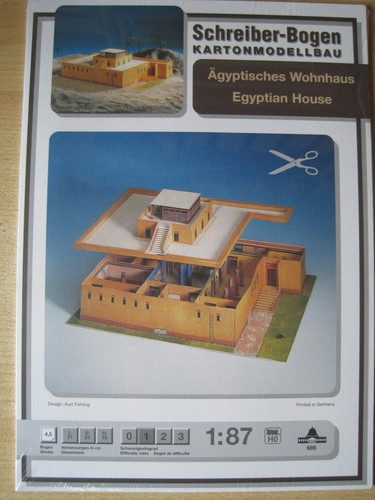 ägyptisches wohnhaus h0 - wohnhaus, 1:87