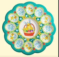 Osterteller  Küken Freue Ostern! für 12 Eier und 1 Osterkuchen Ostern