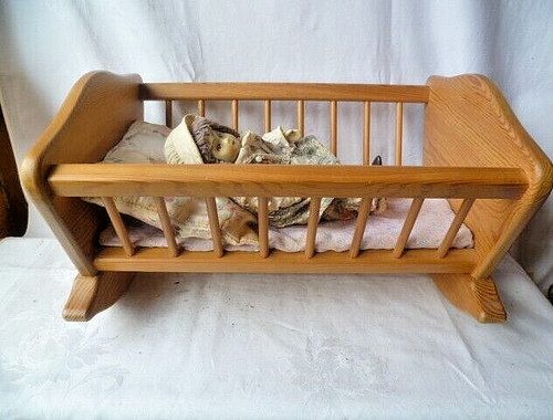 Wiege puppenwiege holz 28 - wiege,