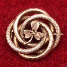 Jugendstil Kleeblatt Brosche