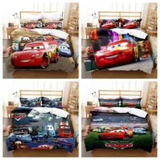 Kinder Bettbezug 3D Cars Lightning McQueen Bettwäsche 135x200 200x200 Geschenk