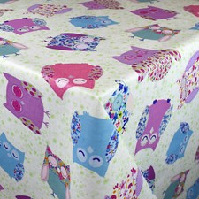 Wachstuch Tischdecke Eulen