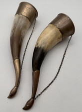 2er set vintage - trinkhorn, mit