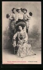 Cirque Ancillotti-Plege, 4 Soeurs Italia, Zirkus, Ansichtskarte 