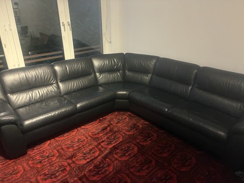 Couch echtleder ecksofa - echtleder,