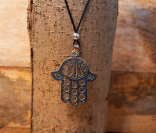 Halskette Kette mit großem Anhänger Hamsa Hand Hand der Fatima (11)