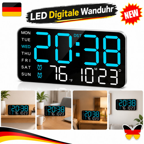 Led digitaluhr kalenderuhr - led,