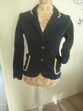 Blazer, Jerseyblazer, Jacke, Reverskragen, Marineblau/Weiß, Mango, Gr. S