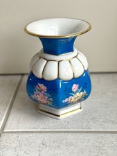 Vintage Vase blau/weiss