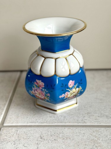 Vintage vase blau weiss - vintage, blau/weiss