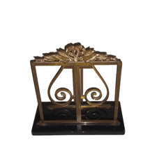 Art Deco  Briefständer Briefhalter Serviettenständer Serviettenhalter Messing